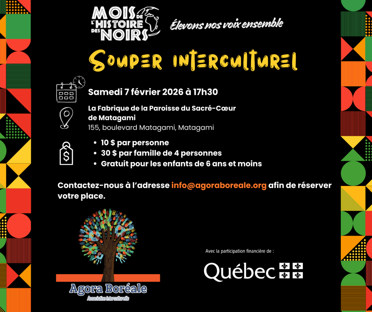 Souper interculturel à Matagami par Agora Boréale