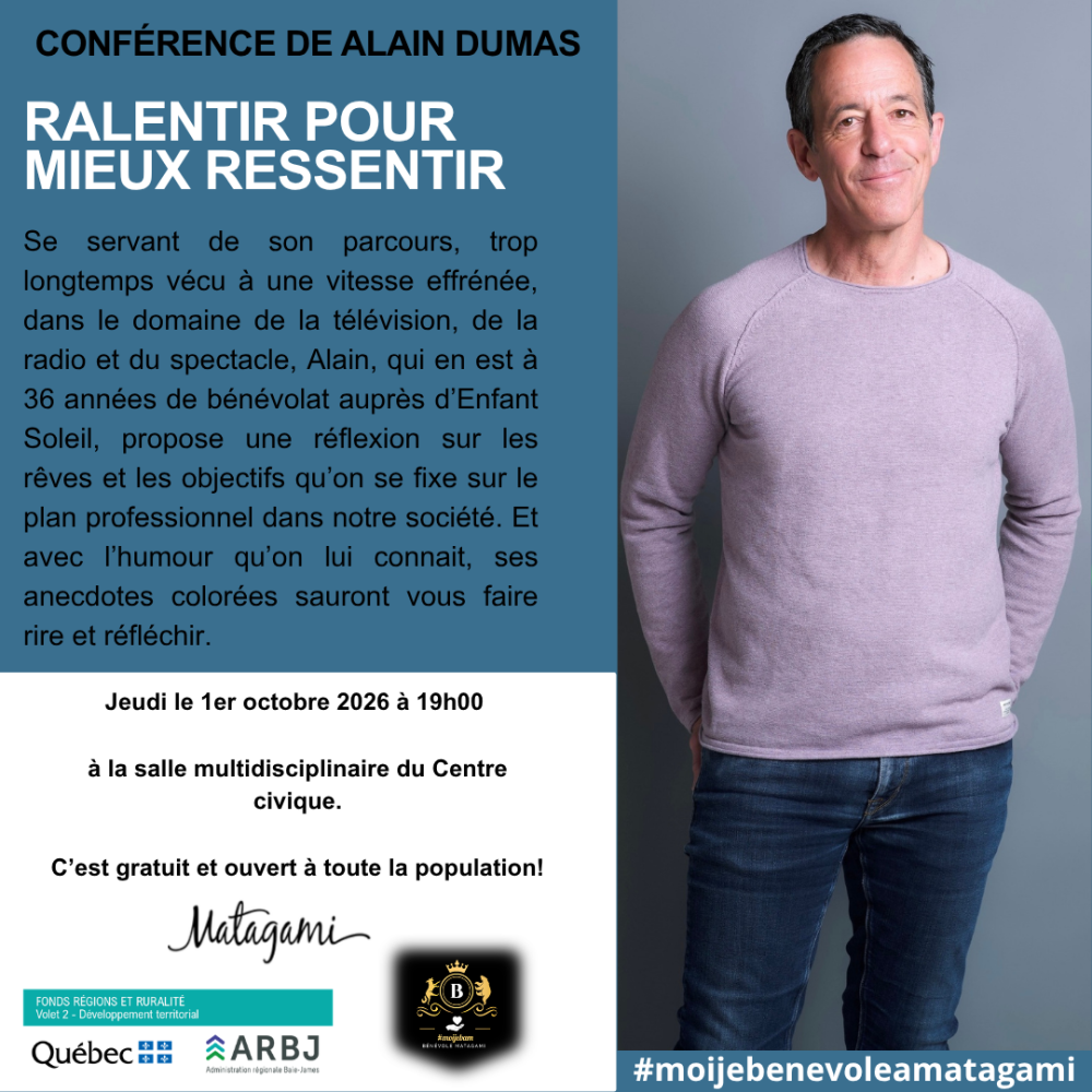 Conférence de Alain Dumas - Ralentir pour mieux ressentir