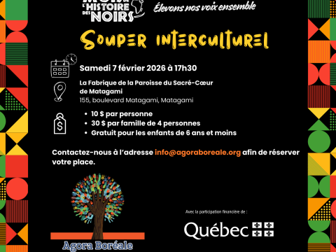 Souper interculturel à Matagami par Agora Boréale