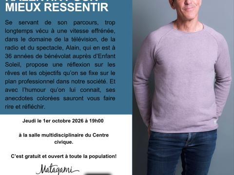Conférence de Alain Dumas - Ralentir pour mieux ressentir